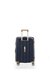 Mçs V305 Ultra Hafif Plastik Materyal Polipropilen Kabin Boy Valiz - Lacivert Şampanya