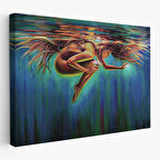 Su Altındaki Kadın Dekoratif Duvar Tablosu-6653