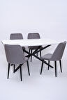 Kütük Milano MDF Mutfak Masa Sandalye Takımı 90x160