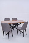 Kütük Milano MDF Mutfak Masa Sandalye Takımı 90x160