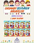 1. Sınıf Okumayı Sevdiren Renkli Resimli Hikayeler 5 - 10 Kitap