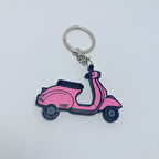 Pembe Motorsiklet Anahtarlık