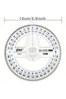 360° Protractor cetvel, Şeffaf Matematik, Geometri, Tasarım ve Sanat Projeleri için İdeal-1ad