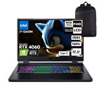 Acer Nitro 5 AN517-55-79B5 i7-12650H 32-GBDDR5 1 TBSSD RTX4060 (8GB-140W) 17.3" FHD Freedos + HMF Sırt Çantası NH.QLFEY.004HMF2