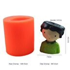 Erkek Çocuk Beton Saksı Silikon Kalıbı - 174