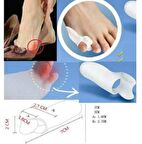  Silikon Makara 1 Çift Ayak Serçe Parmak Yüzük Bunyon Makaralı Koruyucu