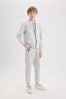 DeFacto Erkek Çocuk Beli Paçası Lastikli Pike Basic Düz Eşofman Altı B5755A825SPGR400