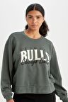 DeFactoFit NBA Chicago Bulls Bisiklet Yaka Sweatshirt C8247AX24AUGN498