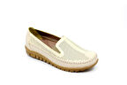 Zerhan 217 Kadın Krem Günlük Kullanım Comfort Ayakkabı
