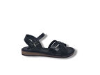 Clavi 4011 Kadın Siyah Hakiki Deri Çapraz Bant Sandalet Ayakkabı