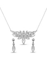 Zirkon Taşlı 925 Ayar Gümüş Çiçek Set - S012002