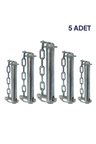 Q22mm - 130mm Zincirli Orta Kol Pimi 5 ADET