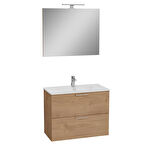 VitrA Mia 67093 Banyo Dolabı Seti Çekmeceli 80 cm Altın Meşe