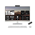 HP 27-CR0009NT i5 1335U 12GB 4TB SSD Intel Graphics 27" FHD IPS W11H All In One PC Beyaz & PER4
