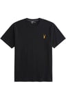 Erkek Siyah Tişört %100 Pamuk Süprem Basic Tişört Bisiklet Yaka Nakışlı T-shirt ERKEK-NAKIŞLI