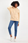 Kadın Kapşonlu Rahat Kalıp İçi Polarlı 3 iplik SweatShırt spr24swk55