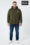 Erkek Büyük Beden Brooklyn 1970 Baskılı Kapüşonlu Sweatshirt SPR26BSW964