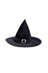 Halloween Tokalı Cadı Şapkası Siyah