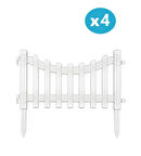 Omnipazar IRK-SB105 Sarmaşık Plastik Bahçe Dekorasyon Çiti 4'lü Set