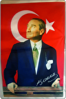 Atatürk Baskılı Türk Bayrağı Raşel Kumaş Dijital Baskı
