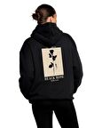 Black Rose  Baskı Oversize Sweatshirt