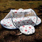 Bebek Tül Sineklik Haşere Koruyucu Katlanabilir Bebek Cibinlik Desenli Portatif Bebek Gölgelik Çadırı