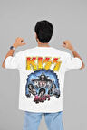 Kiss Rock Metal Müzik Grubu Baskılı Unisex Oversize Tasarım tişört
