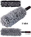 Mikrofiber Bürgülü Araç İç Dış Toz Alma Jant Yıkama Fırçası 