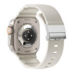Apple Uyumlu Watch Seri 10-11 (46mm) Kordon 2/3/4/5/6/se/7/8/9 (44-45-49mm) KD-145 Metal Tokalı Silikon Kordon