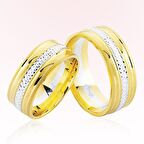 Sarı Beyaz Altın Alyans 6806