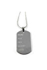 Erkek Çelik Kolye - Paslanmaz Çelik Asker Künyesi
