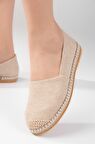 ASKA FAAF Kadın Flotter Deri/ Keten/Hasır Malzeme Espadril
