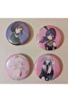 Hatsune Miku Pjsekai Project Sekai Colorful Stage Anime Buton Rozet 4 Adet 37mm