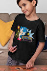 Sonic The Hedgehog Baskılı Unisex Çizgi Film Çocuk Tişört (1-12 YAŞ)