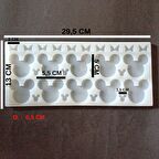 EPOKSİ REÇİNE SİLİKON KALIP ÇOKLU MİCKEY MOUSE MAGNET VE ÇOK AMAÇLI SİLİKON KALIP ONLU HB20080