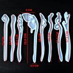 EPOKSİ REÇİNE SİLİKON KALIP İTHAL  8 ADET TOPUZ TOKA KALIBI SET YÜKSEK KALİTE  HB100215 - 0001