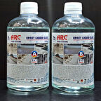 EPOKSİ SIVI CAM ULTRA ŞEFFAF PARLAK LIQUID GLASS SU YALITIM VE KAPLAMA REÇİNESİ 1 KG KIT