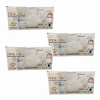 Medikal Tek Kullanımlık Maske 3 Katlı Telli Meltblown Filtreli Beyaz 50'li Kutu x 4 Kutu