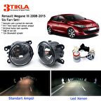 Renault Megane HB 2008-2015 Beyaz Led Xenon Sis Farı Seti