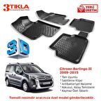 Citroen Berlingo II 90HP 2009-2015 Premium 3D Havuzlu Paspas Seti