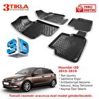 Hyundai i20 2015-2019 Premium 3D Havuzlu Paspas Seti