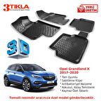 Opel Grandland X 2017-2020 Premium 3D Havuzlu Paspas Seti