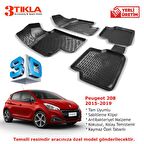 Peugeot 208 2015-2019 Premium 3D Havuzlu Paspas Seti