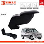 3 Tıkla Renault Kangoo 1999-2008 Delmesiz Çelik Ayaklı Siyah Kolçak Kol Dayama