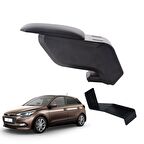 3 Tıkla Hyundai i20 2017 Delmesiz Çelik Ayaklı Siyah Kolçak Kol Dayama