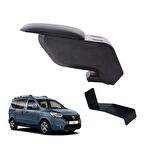 3 Tıkla Dacia Dokker 2016 Delmesiz Çelik Ayaklı Siyah Kolçak Kol Dayama