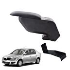 3 Tıkla Dacia Logan Sedan 2005 Delmesiz Çelik Ayaklı Siyah Kolçak Kol Dayama