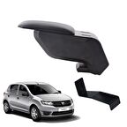 3 Tıkla Dacia Sandero 2015 Delmesiz Çelik Ayaklı Siyah Kolçak Kol Dayama