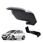 3 Tıkla Opel Corsa D 2006 Delmesiz Çelik Ayaklı Siyah Kolçak Kol Dayama