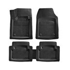 Universal Kesilebilir Promats Serisi 5 Parça 3D Havuzlu Paspas Seti